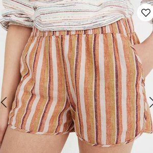 Madewell Linen-Cotton Pull-on Striped Shorts M and L SOLD OUT